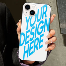 Lade das Bild in den Galerie-Viewer, iPhone 14 Pro Max Handyhülle FULL COVER Displayschutz GLAS hüllenfreundlich mit Fotos Muster Text Logo selbst gestalten und bedrucken