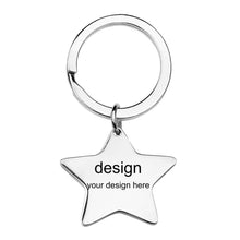 Lade das Bild in den Galerie-Viewer, Schlüsselanhänger Metall Anhänger aus Titan Stahl (fünf Stil verfügbar) mit Namen Gravur selbst gestalten