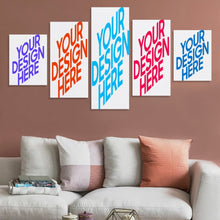 Lade das Bild in den Galerie-Viewer, 5 Panel hängende Poster Multi-Image-Design ( Vertikale Kombination ) / Leinwandbild 5-teilig / Wandbilder mit Foto selbst gestalten und bedrucken