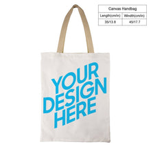 Lade das Bild in den Galerie-Viewer, 35*45cm Canvas Tote Bag Einkaufstasche Stoffbeutel mit beidseitigem Druck selbst gestalten und bedrucken