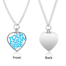 Lade das Bild in den Galerie-Viewer, Haustier Urne Halskette Tier Urnen Schmuck Pfoten mit Anhänger Asche Andenken Hund Katze Befüllbar Ascheschmuck Pfotenschmuck mit Foto selbst gestalten und bedrucken