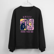 Lade das Bild in den Galerie-Viewer, 100% Baumwolle Rundhalspullover Sweatshirts mit Puffärmel Vorderdruck D-61 für Damen Frauen mit Foto selbst gestalten und bedrucken