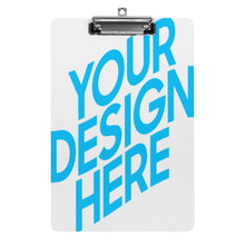 Lade das Bild in den Galerie-Viewer, Klemmbrett Acryl mit Bügelklemme mit Fotos Muster Text Logo selbst gestalten und bedrucken