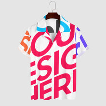Lade das Bild in den Galerie-Viewer, Multi-Image-Design Herren / Männer Kurzarm Hemd mit Cuban Kragen AY006 mit Foto Design Motiv Text selbst gestalten und bedrucken