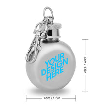 Lade das Bild in den Galerie-Viewer, Kleine Mini Weinflasche mit doppelseitigem UV Druck aus Lebensmittelqualität Metall Edelstahl mit Foto selbst gestalten und bedrucken