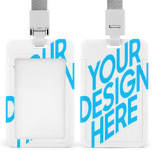 Lade das Bild in den Galerie-Viewer, Vertikal-Version Arbeitskarte ID Hülle Arbeitskartenschale Work Card Shell mit Foto Text Muster selbst gestalten und bedrucken