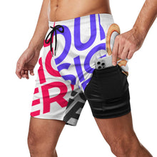 Lade das Bild in den Galerie-Viewer, 2023 New Multi-Image-Design Herren Badehose Funktion Kompression Schnelltrocknende Beachshorts Bademode Männer mit Fotos Muster Text Logo selbst gestalten und bedrucken