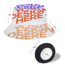 Lade das Bild in den Galerie-Viewer, Dreibilddruck Vollprint Fischerhut Damen / Herren selber designen selbst gestalten und bedrucken