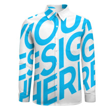 Lade das Bild in den Galerie-Viewer, Große Größen Einzelbilddruck Herren / Männer Hemd Langarmhemd LS mit Fotos Muster Text Logo selbst gestalten und bedrucken