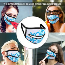 Lade das Bild in den Galerie-Viewer, Waschbare Maske mit Reißverschluss Erwachsene AllOver Druck selbst gestalten und bedrucken
