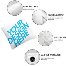 Lade das Bild in den Galerie-Viewer, Kuschelkissen Kissenhülle / Kissenbezug aus Samt mit Foto einseitiger Druck selbst gestalten und bedrucken