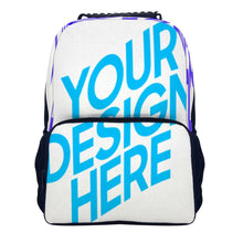 Lade das Bild in den Galerie-Viewer, Personalisierte 16 Zoll 40x28x16cm 1680D Leder & Filz Rucksack Schultasche für Mädchen Jungen mit Bildern Fotos Text selbst gestalten und bedrucken
