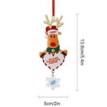 Lade das Bild in den Galerie-Viewer, Elch Weihnachtsschmuck Anhänger Christbaumschmuck aus Harz mit Foto Text selbst gestalten und bedrucken