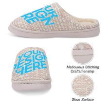 Lade das Bild in den Galerie-Viewer, One-Size Damen / Frauen zu Hause Hausschuhe Pantoffeln aus Baumwolle mit Foto selbst gestalten und bedrucken