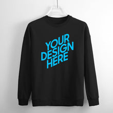 Lade das Bild in den Galerie-Viewer, 100% Baumwolle Rundhalspullover Sweatshirts Vorderdruck A-071 für Herren Männer mit Foto Text selbst gestalten und bedrucken
