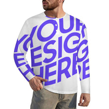 Lade das Bild in den Galerie-Viewer, Einzelbild-Design Männer Henleyshirt Langarm Shirt Rundhalsshirt mit Knopfleiste A37L mit Foto Design Motiv Text selbst gestalten und bedrucken