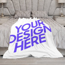 Lade das Bild in den Galerie-Viewer, Tagesdecke Kuscheldecke Wohndecke Flanell Sofadecke Home Living für Zuhause und unterwegs mit Foto Design Motiv Text selbst gestalten und bedrucken (Vertikale Version)