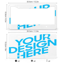 Lade das Bild in den Galerie-Viewer, Kennzeichenhalter / Auto Nummernschild Halterung / Kennzeichenrahmen mit Vier runde Löcher + Nummernschild mit Foto selbst gestalten und bedrucken