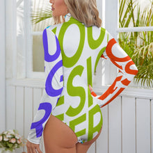 Lade das Bild in den Galerie-Viewer, Sexy Multi-Image-Druck Damen / Frauen Stringbody Jumpsuit Bodysuit Damenbody NZ056 mit Fotos Muster Text Logo selbst gestalten und bedrucken