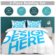 Lade das Bild in den Galerie-Viewer, Dicke Foto Bettwäsche 3 teilig (1 Bettbezug und 2 Kissenbezüge mit einseitigem Druck, alles individuell gestaltbar) mit Foto Design Motiv Text selbst gestalten und bedrucken