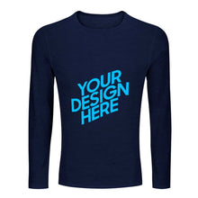 Lade das Bild in den Galerie-Viewer, Langarm T-Shirt mit Rundhalsausschnitt Herren selbst gestalten und bedrucken
