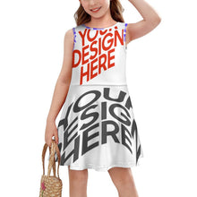 Lade das Bild in den Galerie-Viewer, Einzelbild-Design Mädchen Kleid Trägerkleid F12Q mit Foto Design Motiv Text selbst gestalten und bedrucken