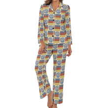 Lade das Bild in den Galerie-Viewer, Multi-Image-Druck Damen / Frauen DTZ Pyjama im Hemdblusenlook (1 tlg., 1 Stück) Schlafanzug Nachthemd durchgeknöpft mit Fotos Muster Text Logo selbst gestalten und bedrucken
