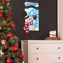 Lade das Bild in den Galerie-Viewer, Holz Weihnachtsschneemann Malerei mit Ihrem eigenen Design Text oder Foto selbst gestalten und bedrucken