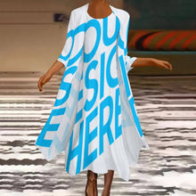 Lade das Bild in den Galerie-Viewer, Einzelbilddruck Abendanzug Kleid Set STZ 2tlg. Set mit Fotos Muster Text Logo selbst gestalten und bedrucken