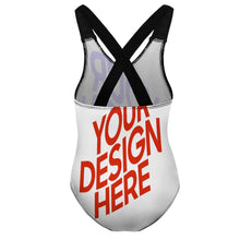 Lade das Bild in den Galerie-Viewer, Multi-Image-Design Mädchen Bademode Fashion Badeanzug NT018 mit Foto Design Motiv Text selbst gestalten und bedrucken