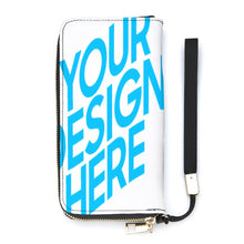 Lade das Bild in den Galerie-Viewer, Vertikale Version PU Leder Börse Geldbörse Portemonnaie Geldbeutel Geldtasche Lang 20x10,5cm mit zweiseitigen verschiedenen Bilder Druck selbst gestalten und bedrucken