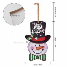 Lade das Bild in den Galerie-Viewer, Weihnachtsschneemann Holzschild Ornament, Weihachtsbaumaufhänger mit Foto Text selbst gestalten und bedrucken
