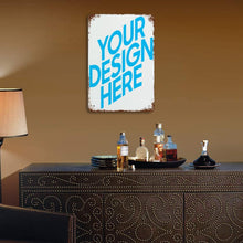 Lade das Bild in den Galerie-Viewer, Eisenblech Metallschild Blechschilder Deko Schild mit Spruch Wand- und Türdeko Vertikale Platte Mit Rost selbst gestalten und bedrucken