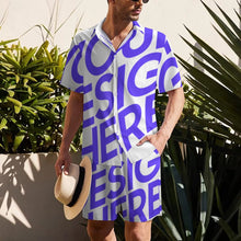 Lade das Bild in den Galerie-Viewer, Einzelbild-Design Herren / Männer Kurzarmhemd Set Kurzarm und Shorts B339D1P mit Foto Design Motiv Text selbst gestalten und bedrucken