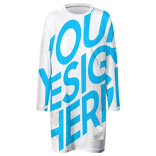 Lade das Bild in den Galerie-Viewer, Einzelbilddruck Damen / Frauen Langarm T-shirt TSHIRT A072 mit zwei großen Seitetaschen mit Fotos Muster Text Logo selbst gestalten und bedrucken