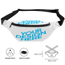 Lade das Bild in den Galerie-Viewer, PU Leder Gürteltasche Bauchtasche 36*15cm selbst gestalten und bedrucken