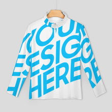 Lade das Bild in den Galerie-Viewer, Einzelbilddruck Damen / Frauen Laufshirt Langarm Sport Shirt Funktionsshirt SDS007 mit Reißverschluss und Stehkragen mit Fotos Muster Text Logo selbst gestalten und bedrucken