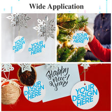 Lade das Bild in den Galerie-Viewer, Beidseitige keramike runde Christbaumschmuck mit Foto Text selbst gestalten und bedrucken