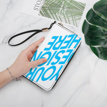 Lade das Bild in den Galerie-Viewer, Vertikale Version PU Leder Börse Geldbörse Portemonnaie Geldbeutel Geldtasche Lang 20x10,5cm mit zweiseitigen verschiedenen Bilder Druck selbst gestalten und bedrucken