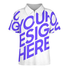 Lade das Bild in den Galerie-Viewer, Einzelbild-Design Herren / Männer Kurzarm Poloshirt T Shirt Sport mit Zipp LTPL20 mit Ihrem Design Foto Motiv Text selbst gestalten und bedrucken
