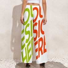Lade das Bild in den Galerie-Viewer, Multi-Image-Druck Damen / Frauen Frühling- / Sommer Hose mit weitem Bein Stretch-Hose mit Foto Text Muster selbst gestalten und bedrucken