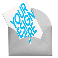 Lade das Bild in den Galerie-Viewer, Vertikale Version Grußkarte Fotokarte Postkarte mit Fotos Muster Text Logo selbst gestalten und bedrucken