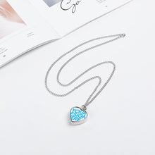 Lade das Bild in den Galerie-Viewer, Haustier Urne Halskette Tier Urnen Schmuck Pfoten mit Anhänger Asche Andenken Hund Katze Befüllbar Ascheschmuck Pfotenschmuck mit Foto selbst gestalten und bedrucken