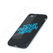 Lade das Bild in den Galerie-Viewer, Schwarze TPU-Glashülle Handyhülle für iPhone 7P / 8P mit Foto selbst gestalten und bedrucken