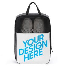 Lade das Bild in den Galerie-Viewer, Reiseschuhtasche Schuhbeutel Grau selbst gestalten und bedrucken
