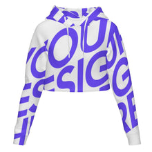 Lade das Bild in den Galerie-Viewer, Einzelbild-Design Damen / Frauen Hoodie Kapuzensweatshirt Kapuzenpullover Kurz MSYX327 mit Foto Design Motiv Text selbst gestalten und bedrucken (Simple Design)