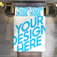 Lade das Bild in den Galerie-Viewer, Dicke Foto Bettwäsche 3 teilig (1 Bettbezug und 2 Kissenbezüge mit einseitigem Druck, alles individuell gestaltbar) mit Foto Design Motiv Text selbst gestalten und bedrucken