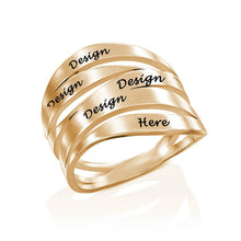 Lade das Bild in den Galerie-Viewer, Heteromorphic Ring Heteromorphische Ringe mit Gravur Buchstaben nach Wünsche J0001 selbst gestalten