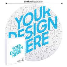 Lade das Bild in den Galerie-Viewer, Rundform Holz Foto Puzzle - Teile in Tierform - selbst gestalten und bedrucken