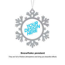 Lade das Bild in den Galerie-Viewer, Weihnachten hängende Schneeflocke Dekoration selbst gestalten und bedrucken
